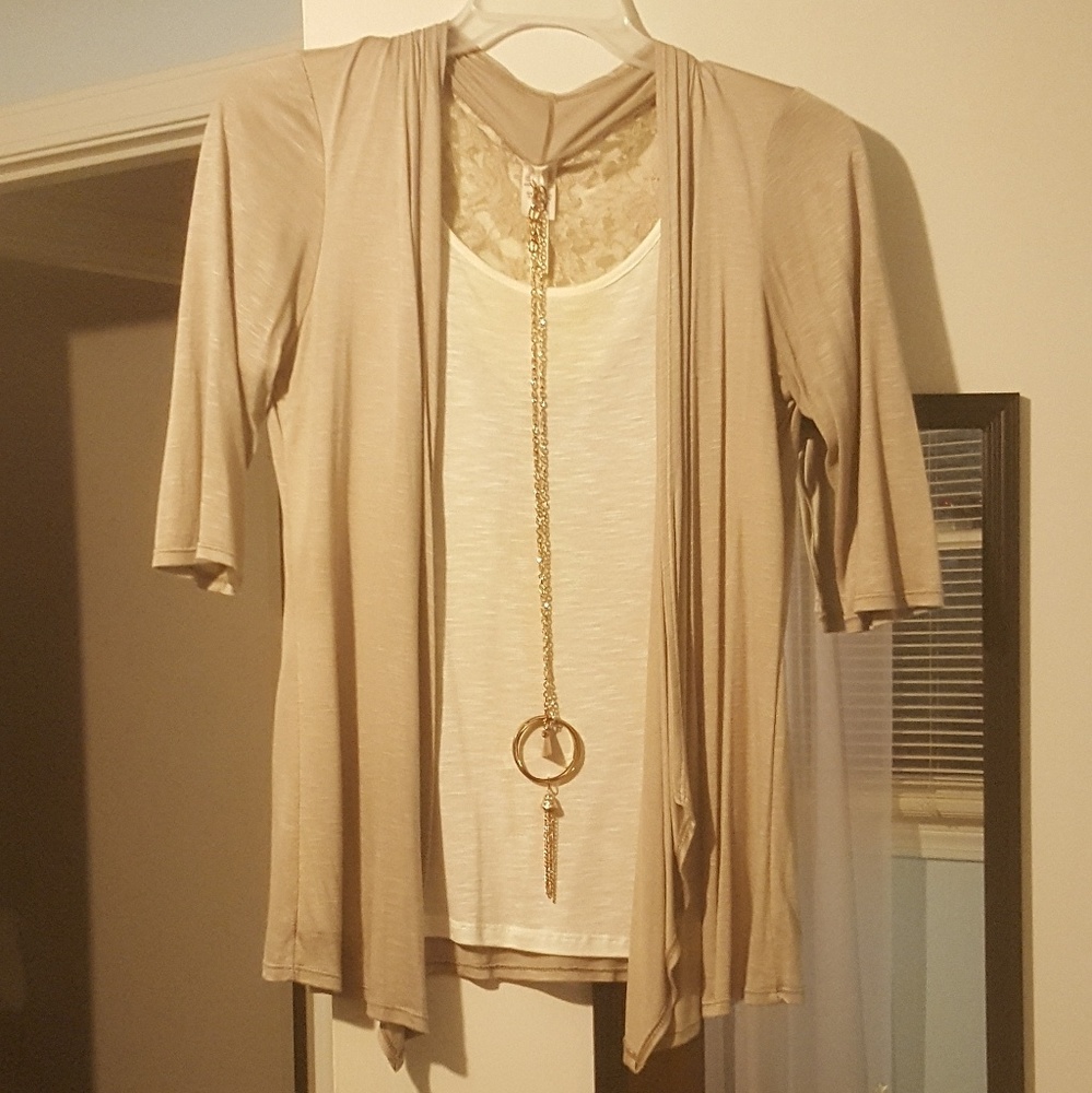 Beautiful Cardigan Shirt with Lace